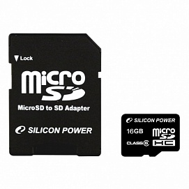 Карта памяти Silicon Power microSDHC 16 Gb 10 Class