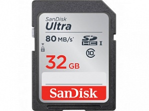 Карта памяти SanDisk Ultra SDHC 32Gb 10 Class UHS-I 80MB/s