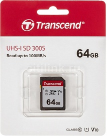 Карта памяти Transcend SDHC 64Gb 300S UHS-I U3